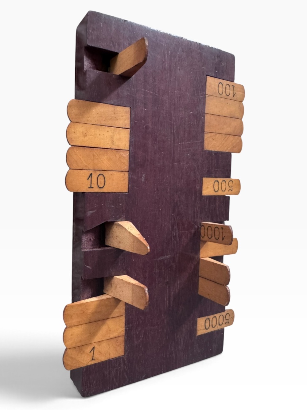 OBO Vintage Wooden Mechanical Place Value Number Teaching Tool Math Educational